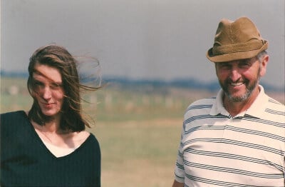 Together with my dad, 1991