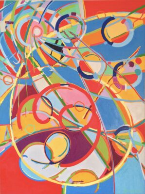 Zauberstab -Magic Wand, oil on canvas 48 x 36 inches, Award of Excellence in the Healing Power of Color Exhibition by Manhattan Arts, Artist Dorit Brauer